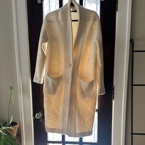 Wilfred Cream Textured longline jacket Cardigan